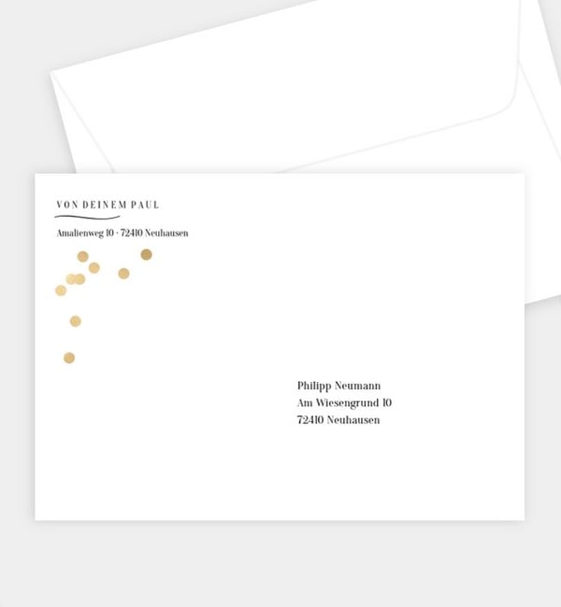 Briefumschlag valentinstag/briefumschlag/occasion Golden Confetti