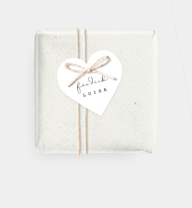 Geschenkanhänger Valentinstag Schwung