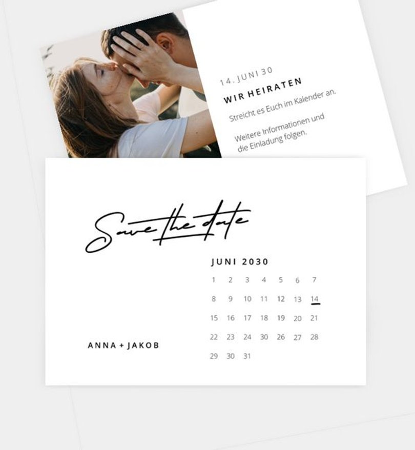 Save-The-Date Karte Hochzeit Contemporary Wedding