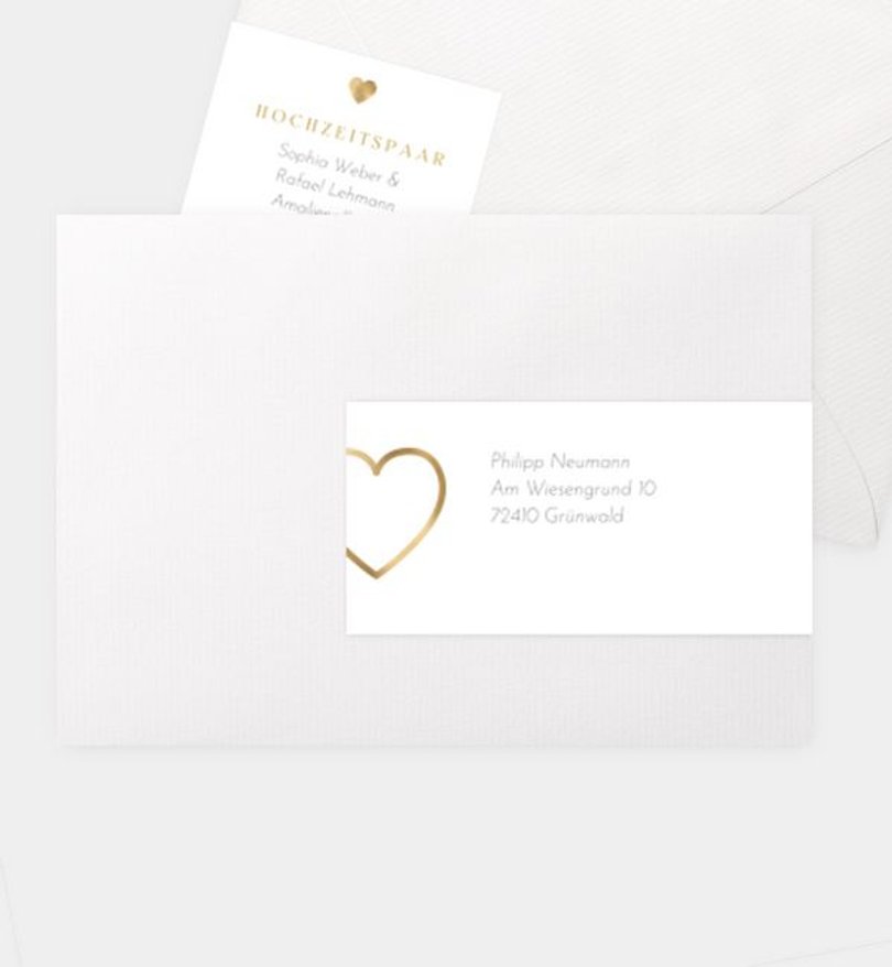 Adressaufkleber Hochzeit Du bist mein Herz
