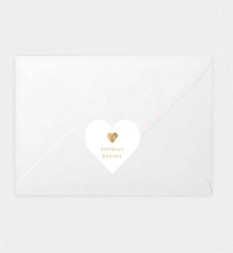 Siegelsticker Hochzeit Du bist mein Herz