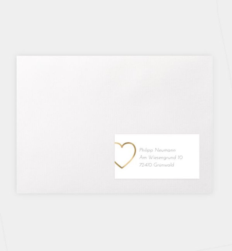 Empfängeraufkleber Valentinstag Du bist mein Herz