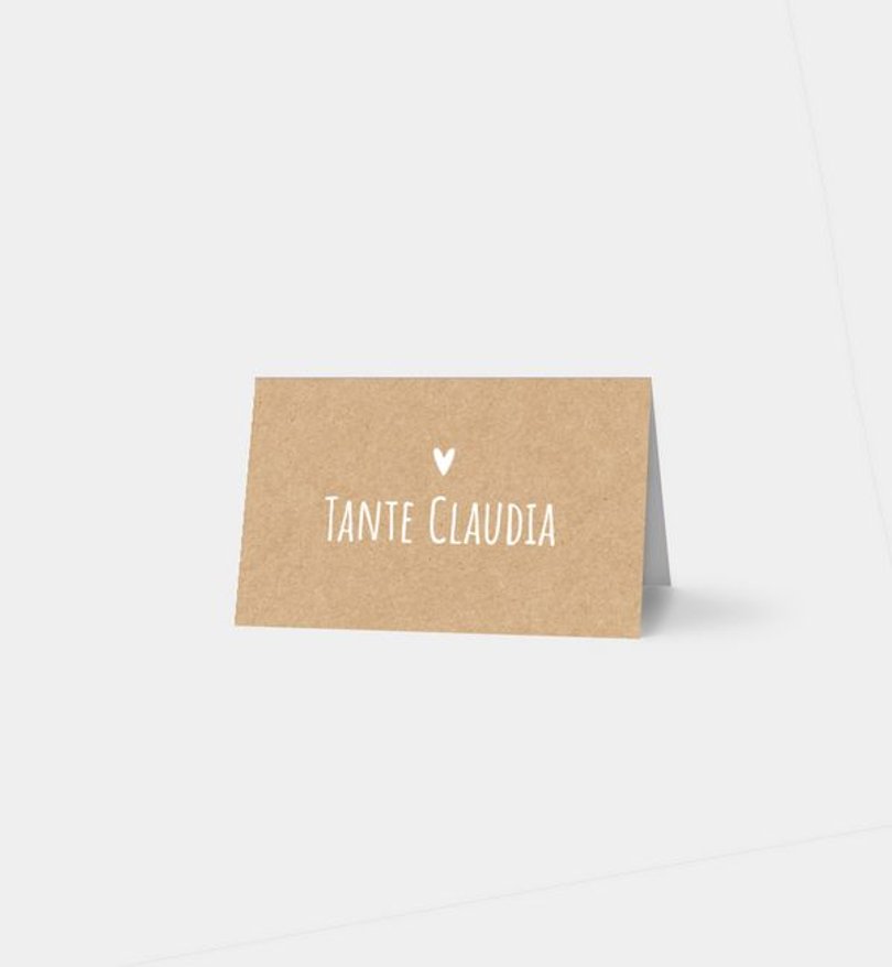 Tischkarte Taufe Vintage Love · Crafty