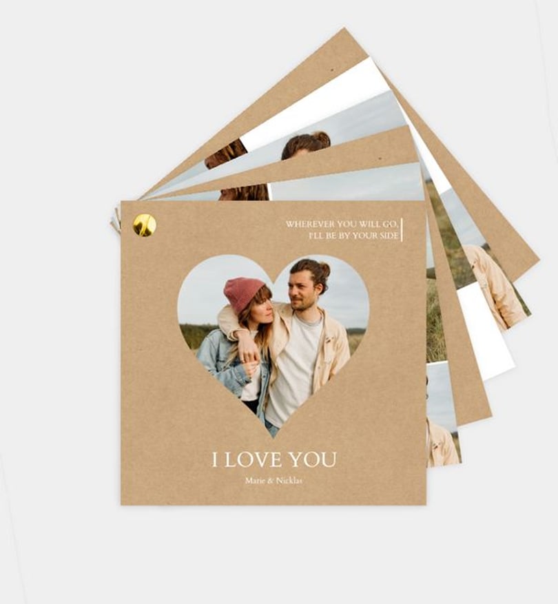 Grußkarte Valentinstag By your Side · Crafty