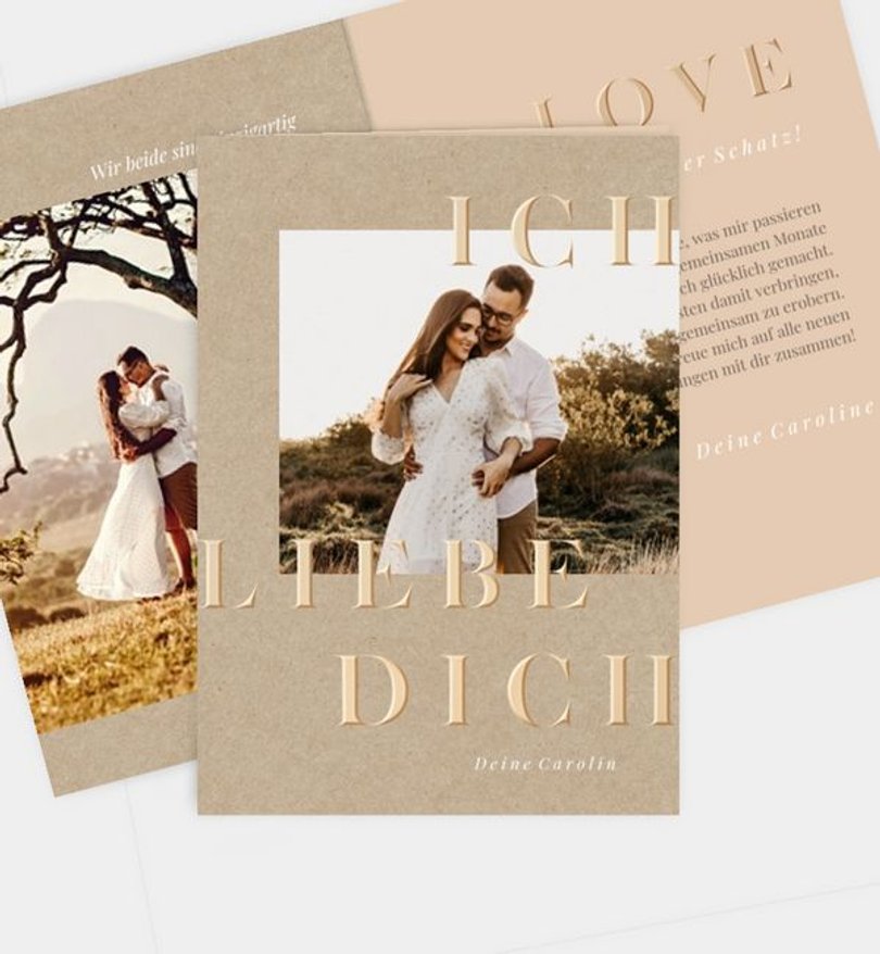 Grußkarte Valentinstag Harmony · Crafty