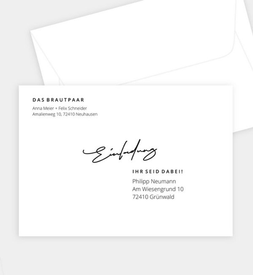 Briefumschlag Hochzeit Contemporary Wedding