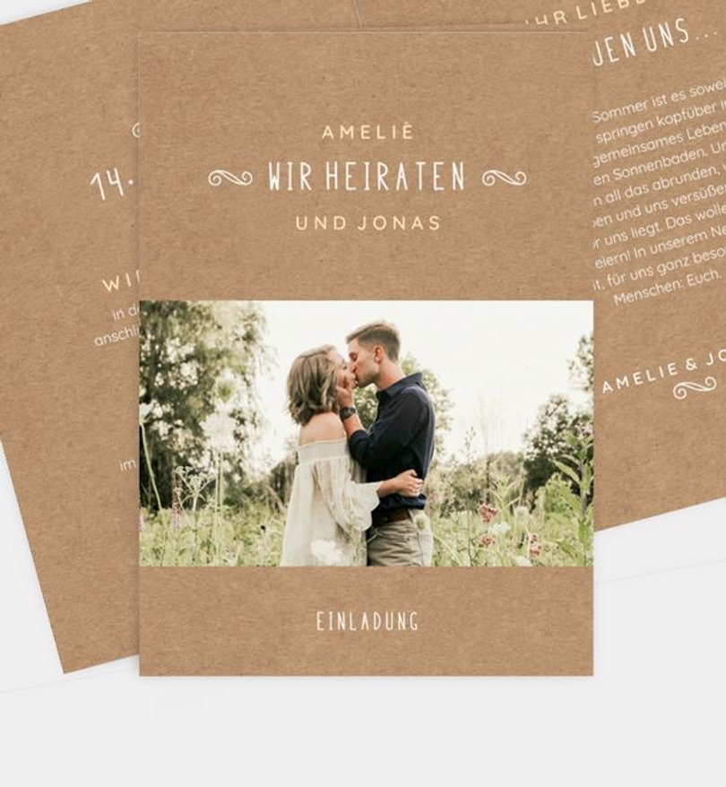Einladungskarte Hochzeit Lovely Vintage