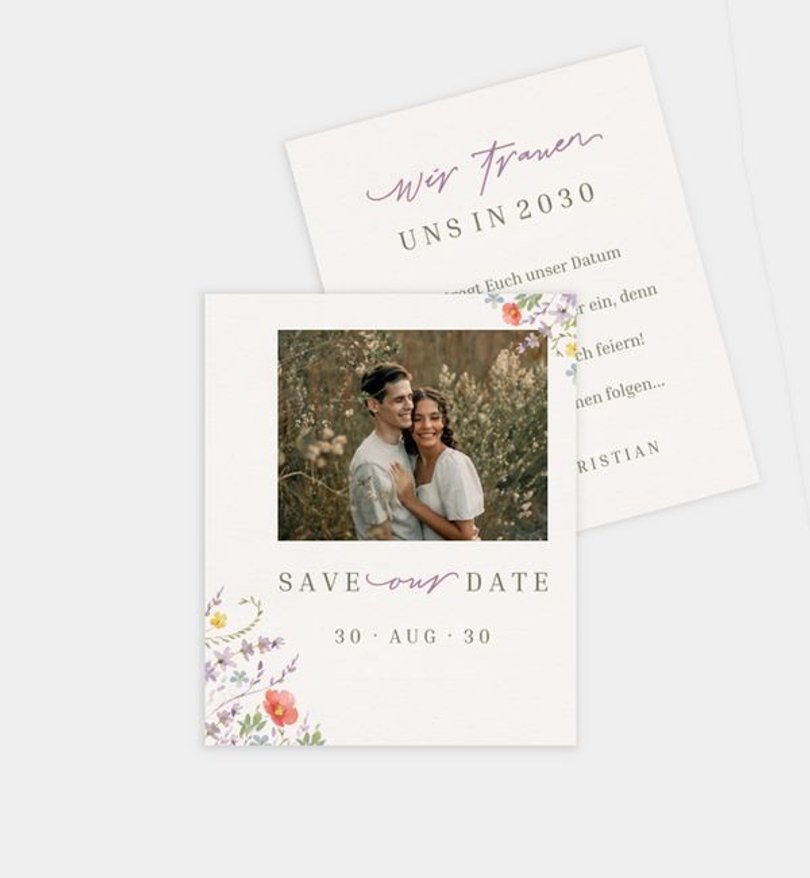 Save-The-Date Karte Hochzeit Wildflowers