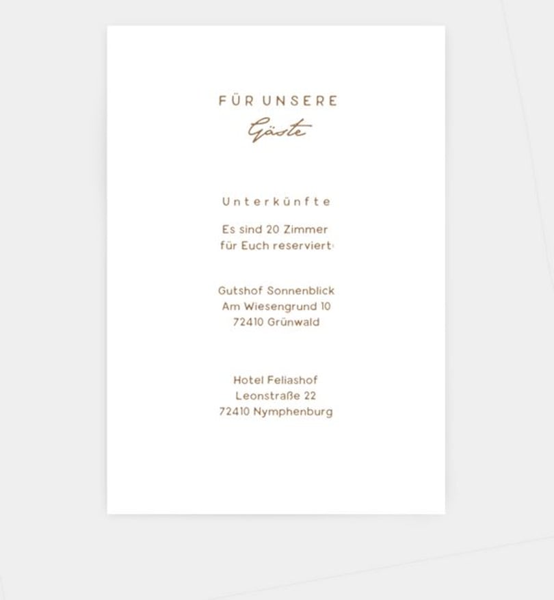 Einlegeblatt bedruckt Hochzeit Ewiges Herzgold · Crafty