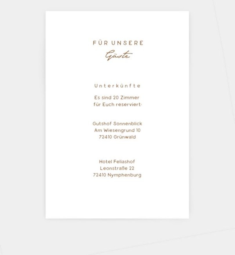 Einlegeblatt bedruckt Hochzeit Ewiges Herzgold · Crafty