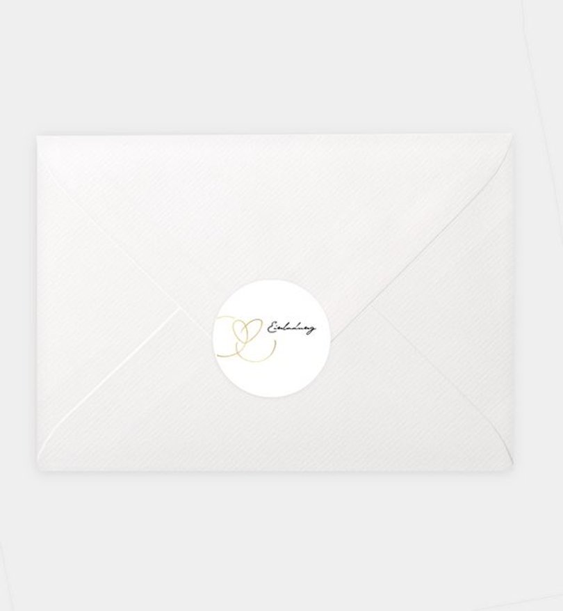 Siegelsticker Hochzeit Ewiges Herzgold