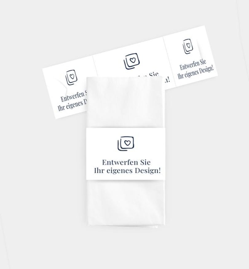 Taschentücher Banderole Hochzeit Blanko Design