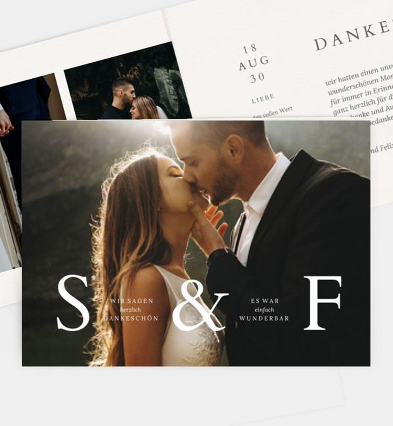 Dankeskarte Hochzeit Our Day