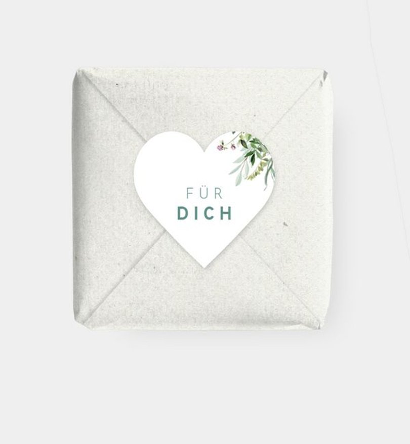 Geschenkaufkleber Firmung Green bouquet