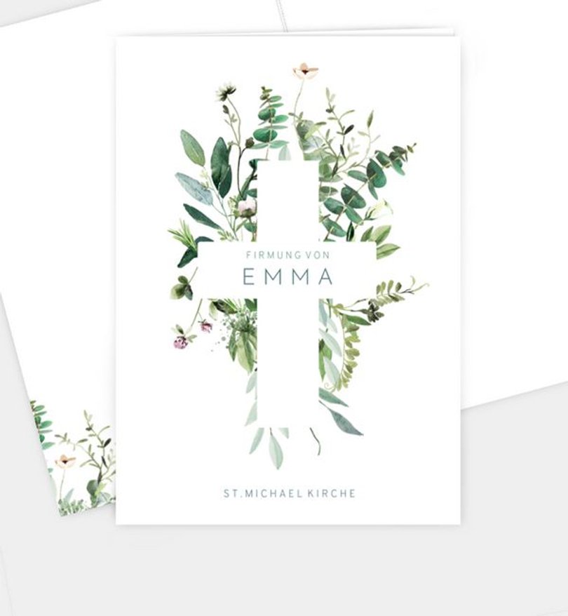 Kirchenheft Firmung Green bouquet