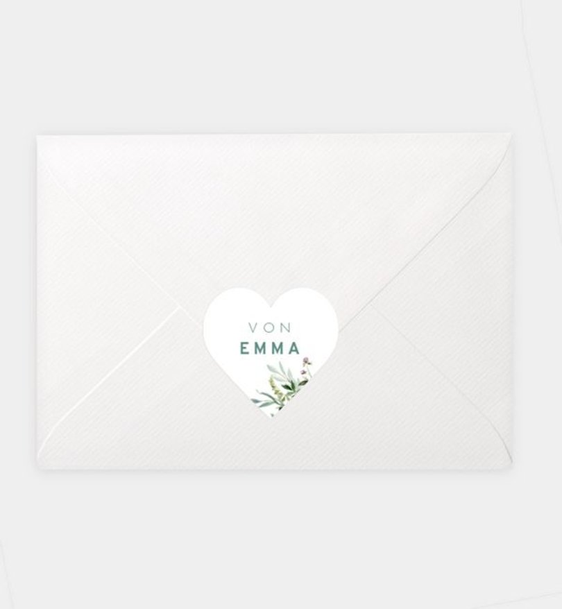 Siegelsticker Firmung Green bouquet