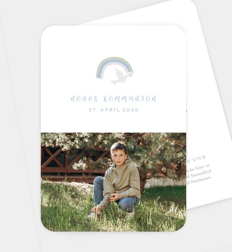 Einladungskarte Kommunion Little Church