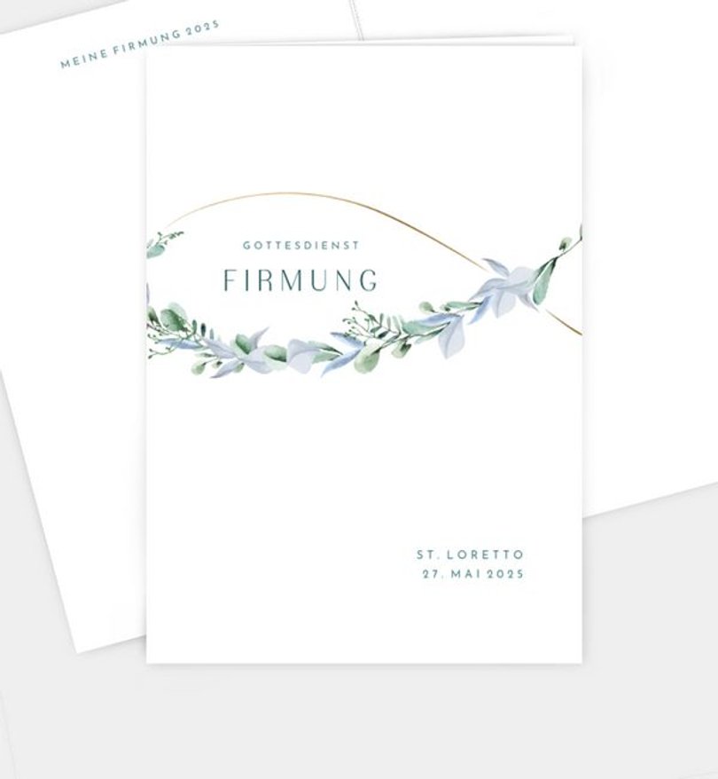 Kirchenheft Firmung Blätterzeichen