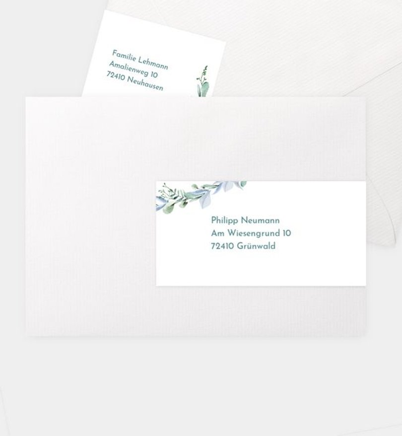 Adressaufkleber Firmung Blätterzeichen