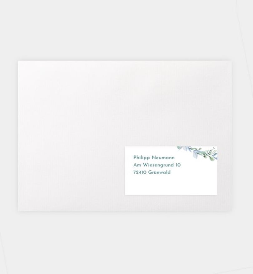 Empfängeraufkleber kommunion/empfaengeraufkleber/occasion Blätterzeichen