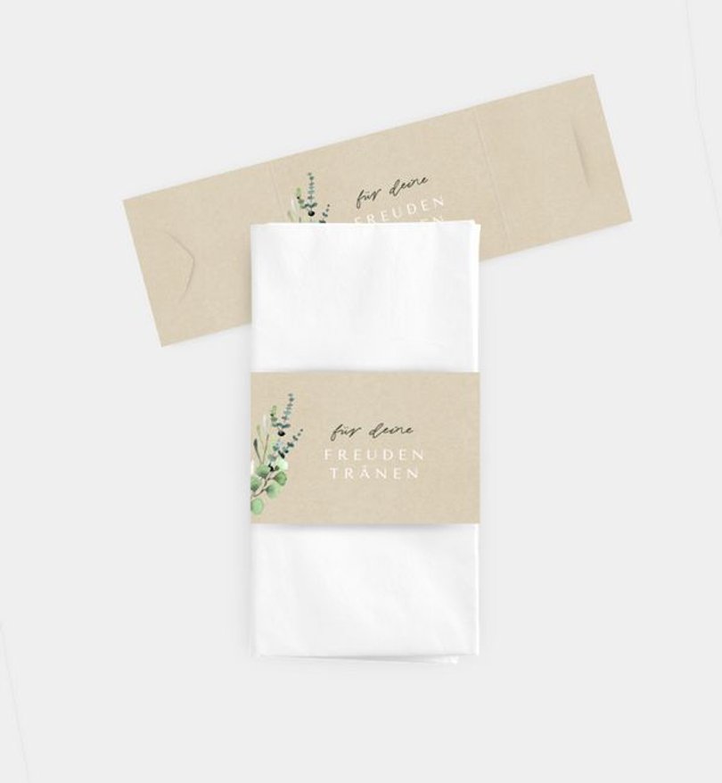 Taschentücher Banderole Hochzeit Schönes Land