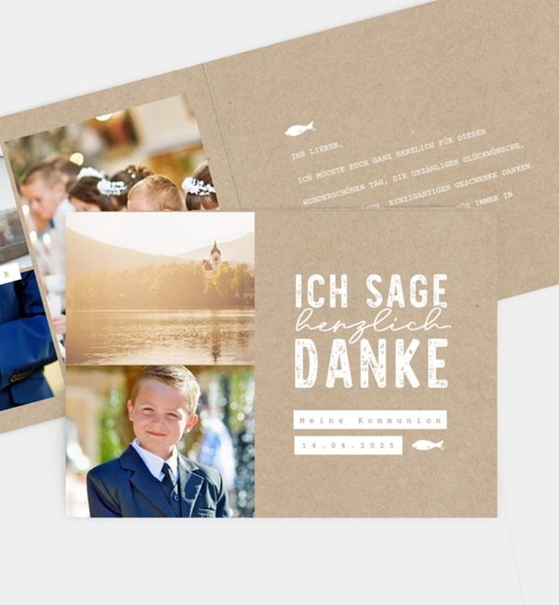 Dankeskarte Kommunion My Day · Crafty