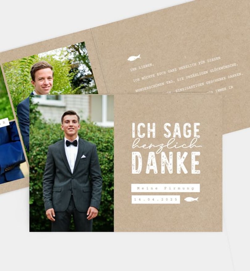 Dankeskarte Firmung My Day - Crafty