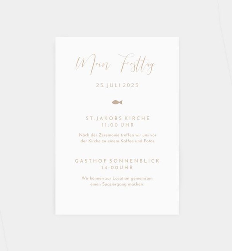 Einlegeblatt bedruckt Kommunion Crafty & easy