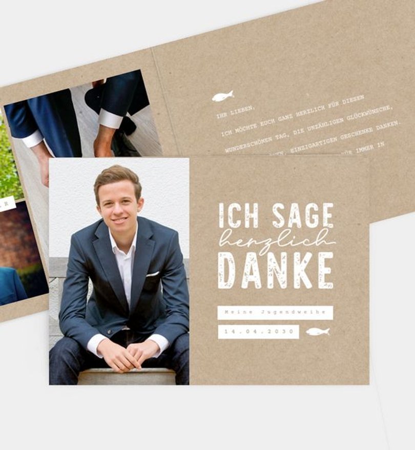 Dankeskarte Jugendweihe My Day - Crafty