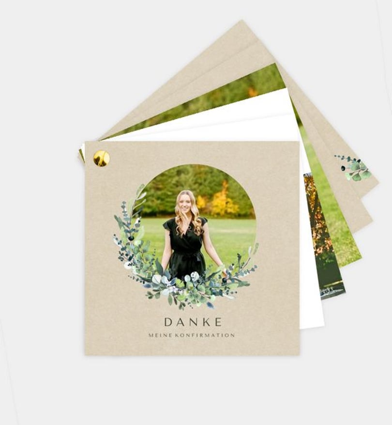 Dankeskarte Konfirmation Schönes Land · Vintage