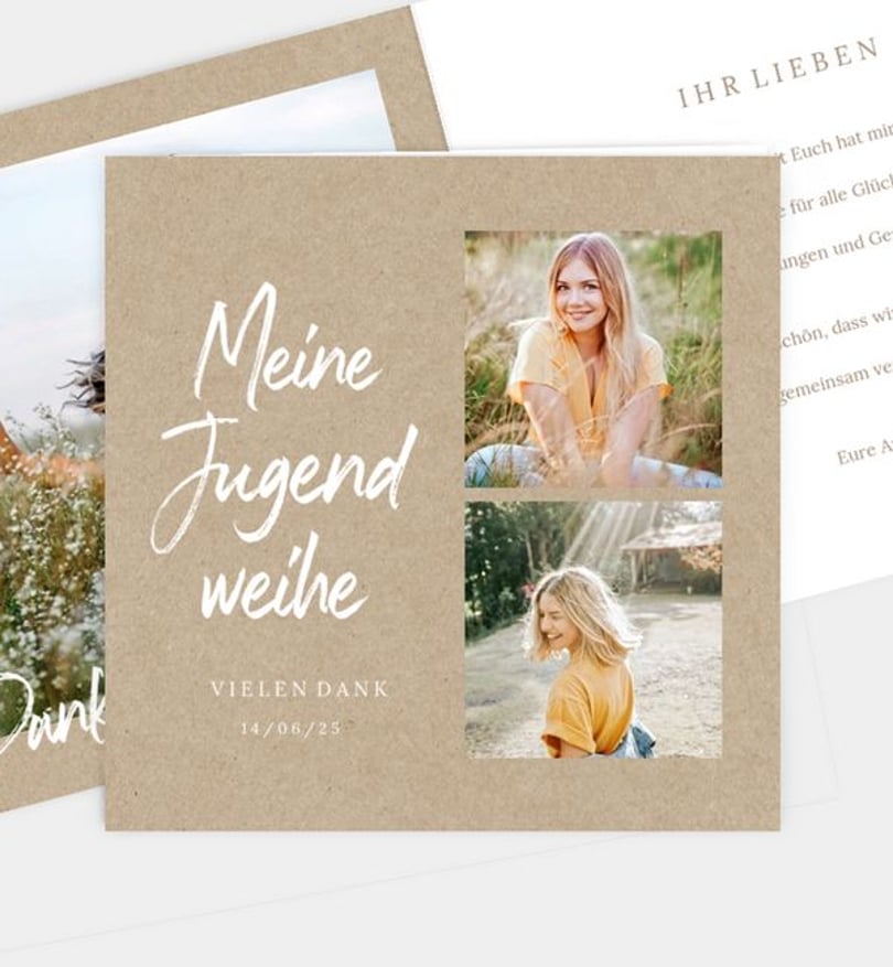 Dankeskarte Jugendweihe Kleines Fest