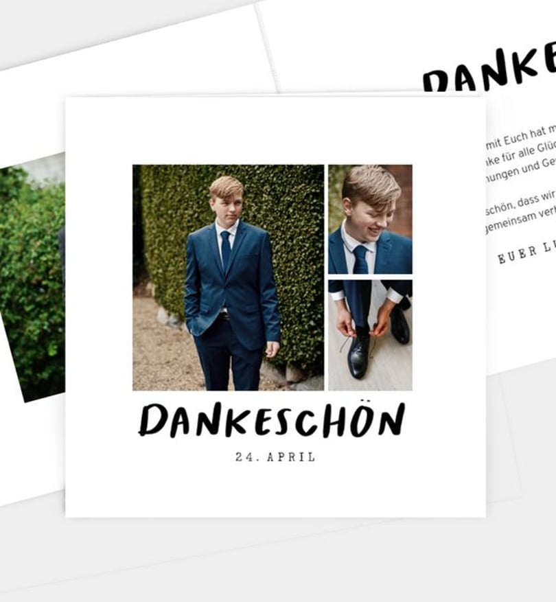 Dankeskarte Jugendweihe Diem