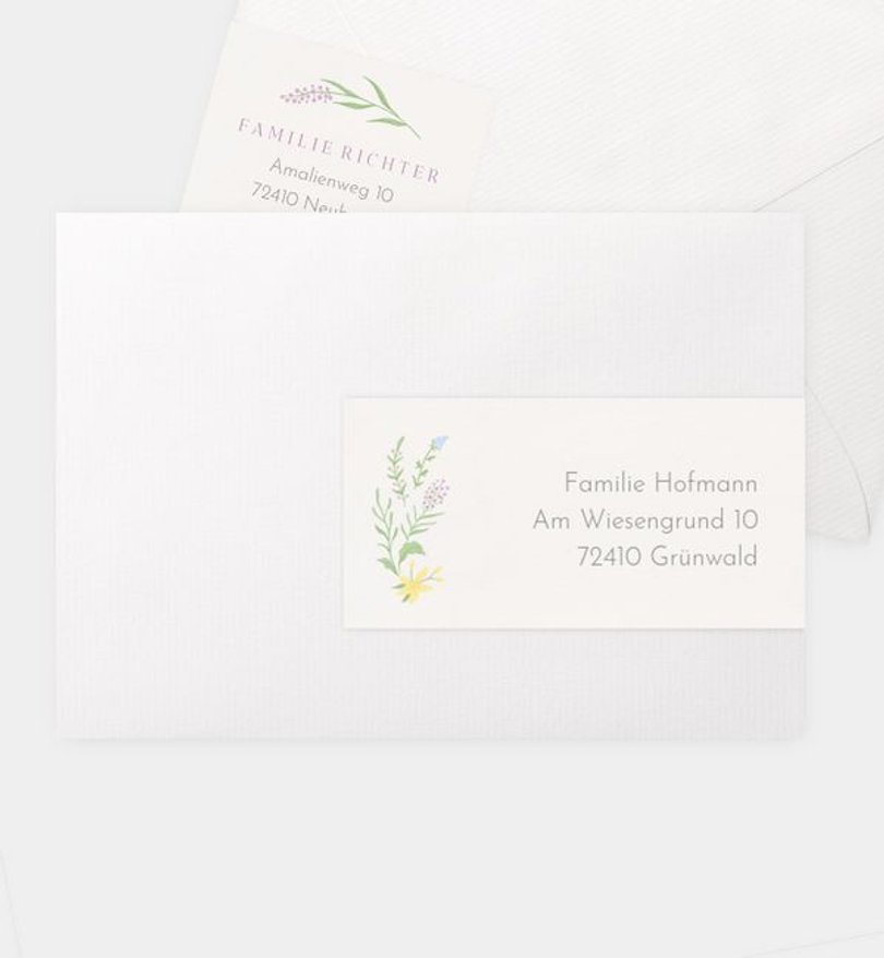 Adressaufkleber Firmung Frühlingsduft