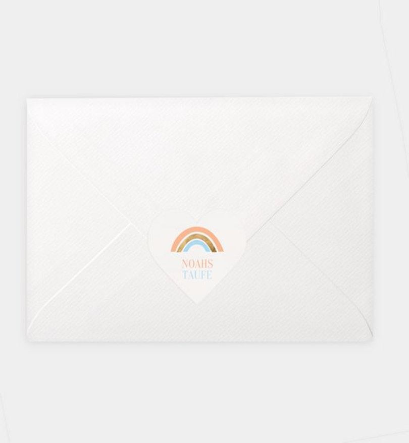 Siegelsticker Taufe Regenbogen