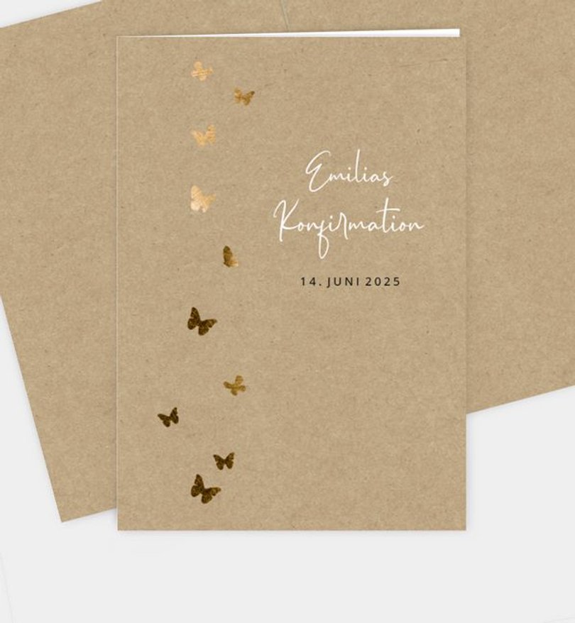 Kirchenheft Konfirmation Butterfly