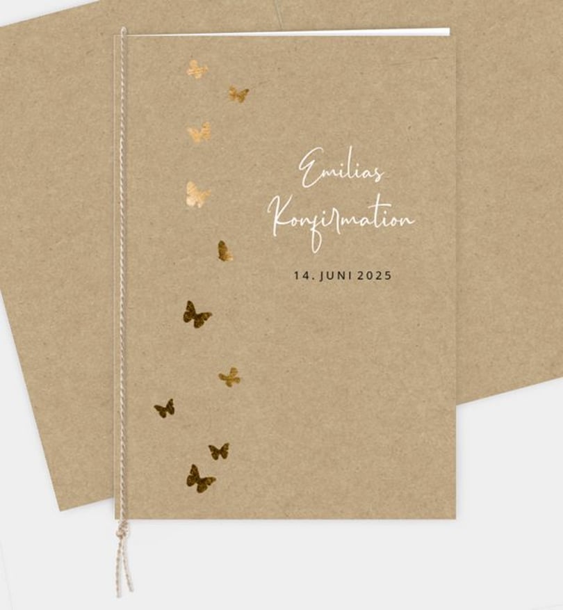 Kirchenheft konfirmation/kirchenheft/occasion Butterfly