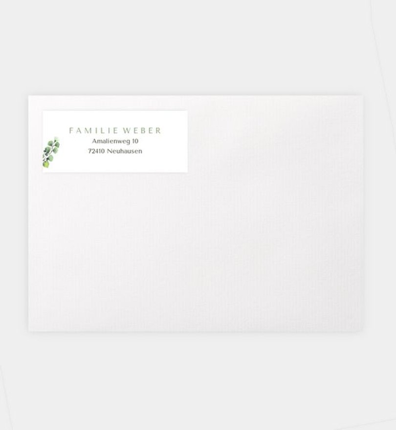 Absenderaufkleber Firmung Schönes Land · Vintage