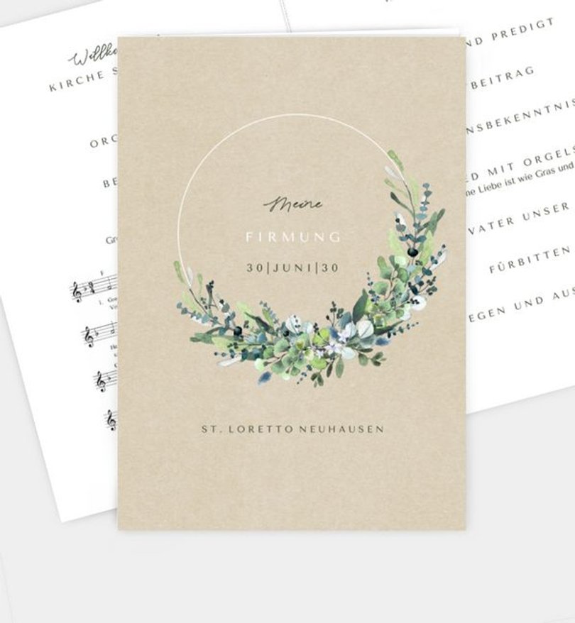 Kirchenheft Firmung Schönes Land · Vintage