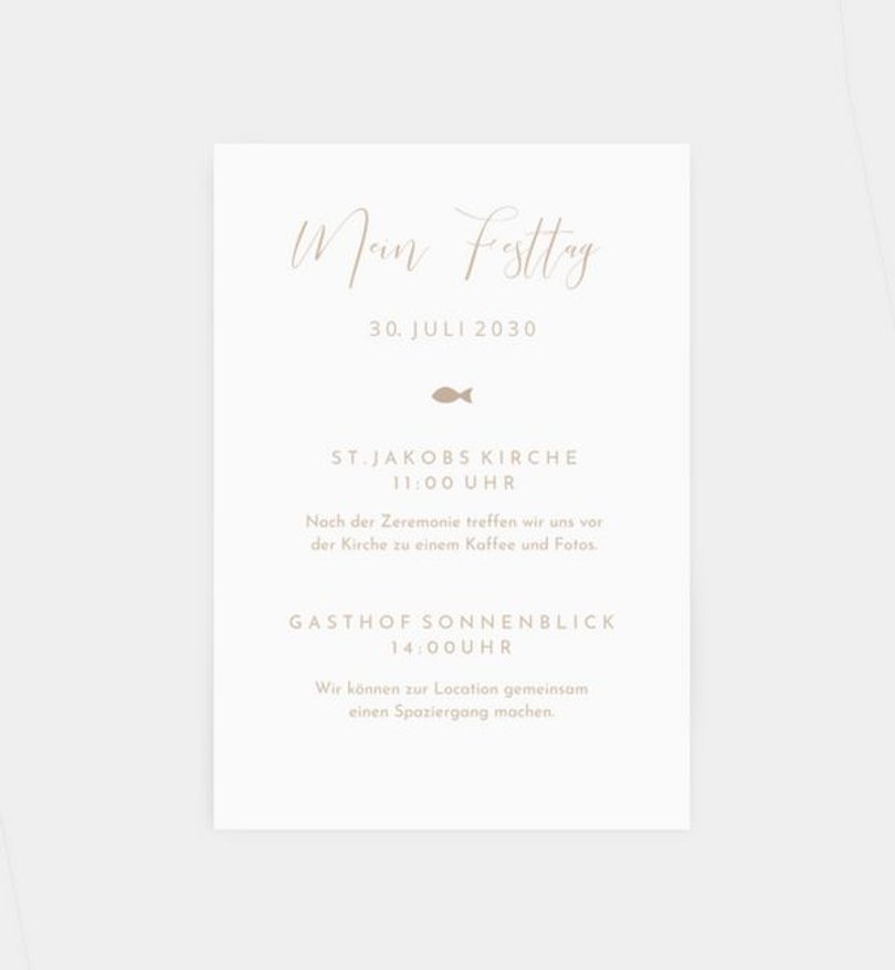 Einlegeblatt bedruckt Firmung Crafty & easy