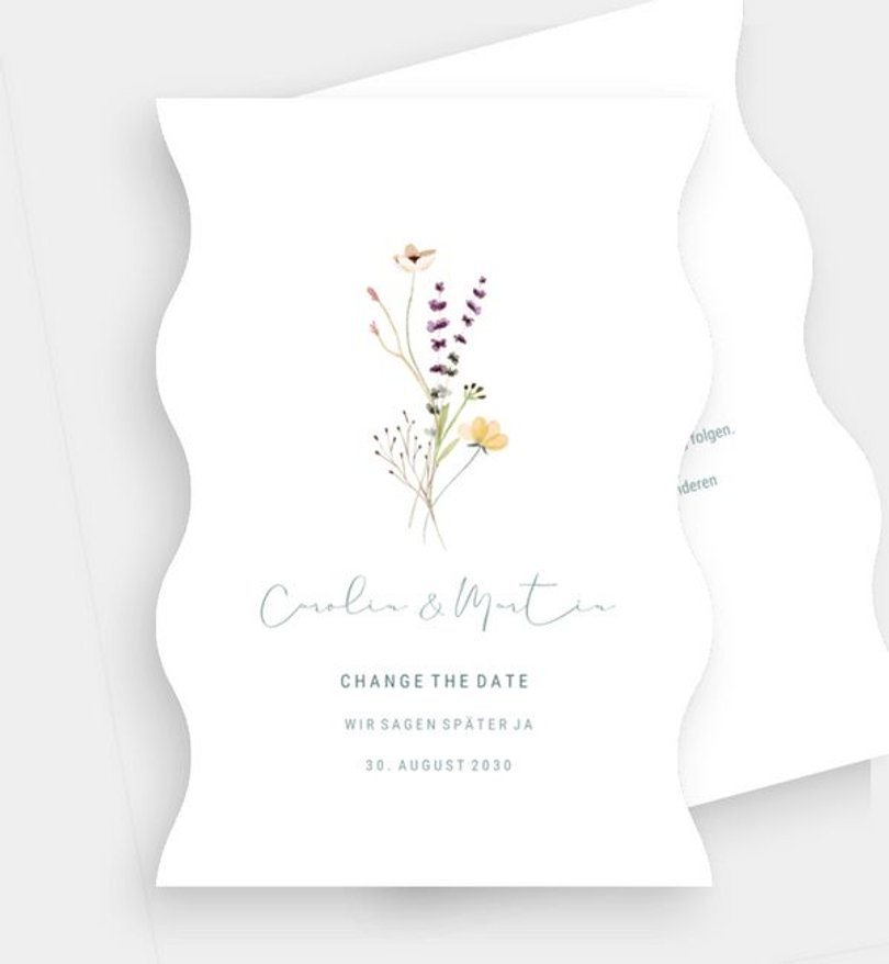 Change-The-Date Karte Hochzeit Decent Summer