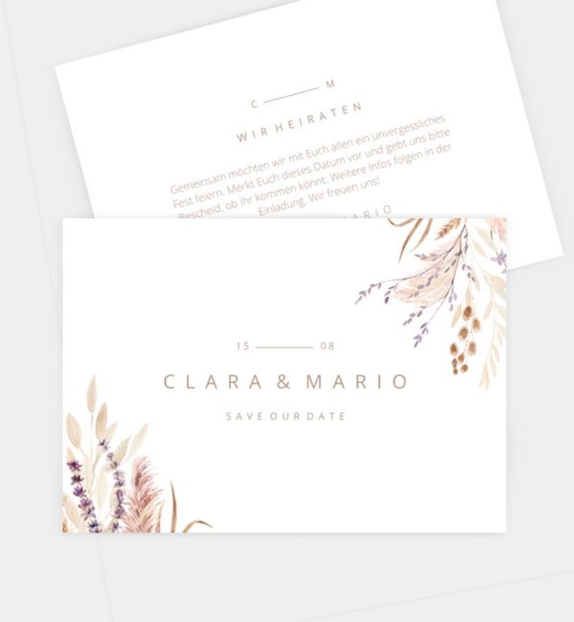 Save-The-Date Karte Hochzeit Praia
