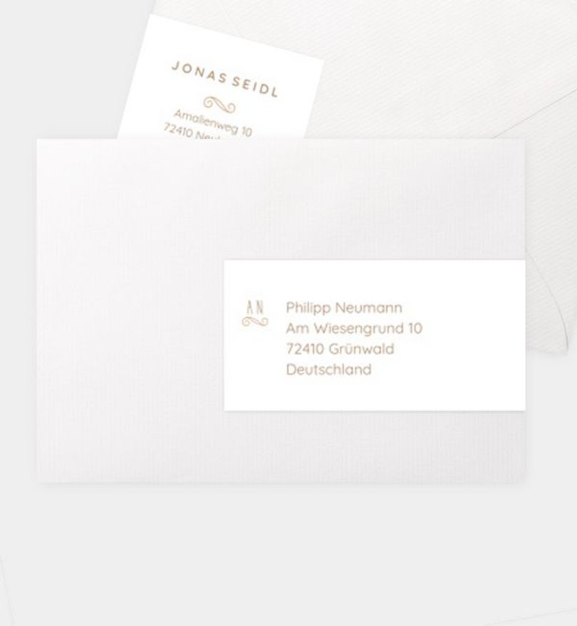 Adressaufkleber Kommunion Lovely Vintage