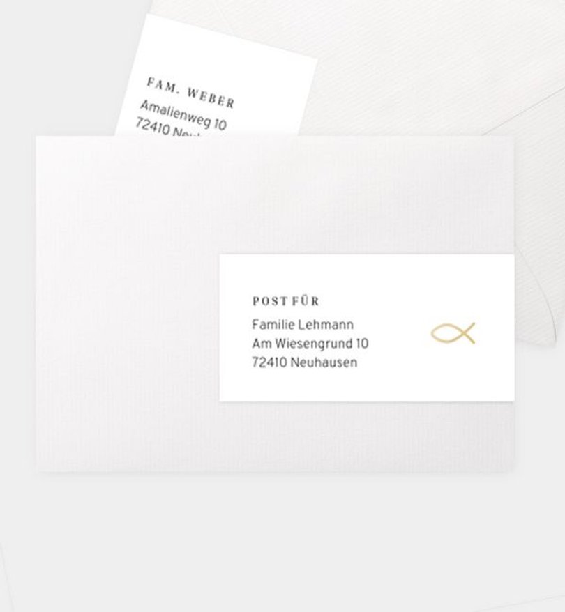 Adressaufkleber Kommunion Golden Moment