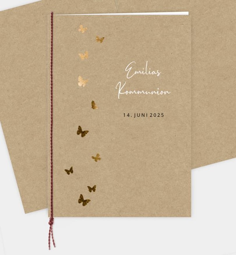 Kirchenheft kommunion/kirchenheft/occasion Butterfly