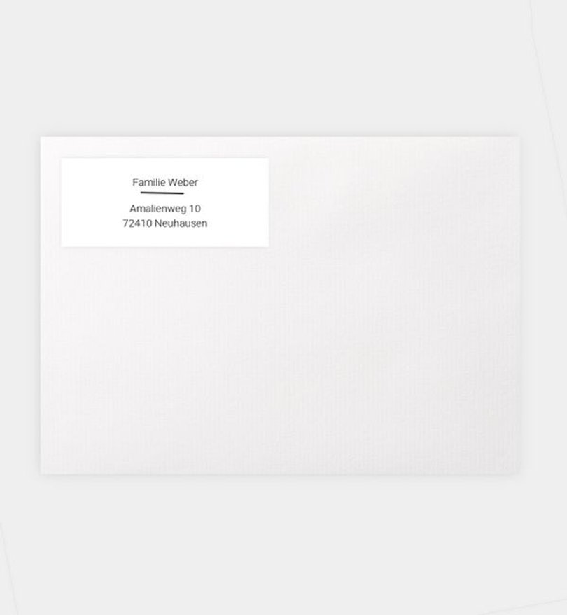 Absenderaufkleber Jugendweihe Simple