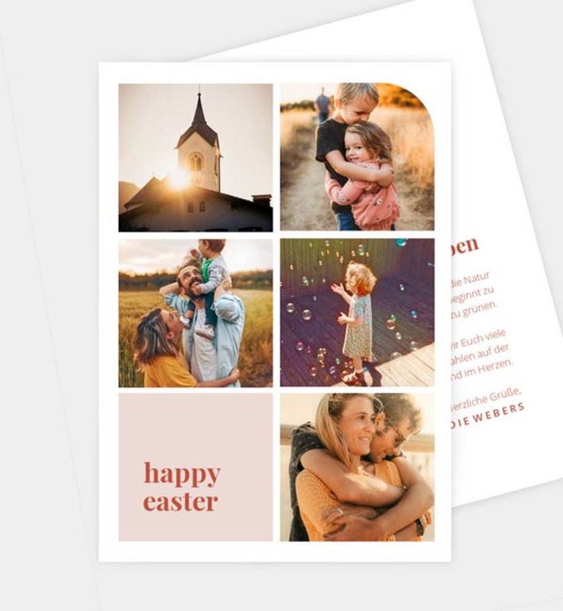 Grußkarte Ostern Modern Type