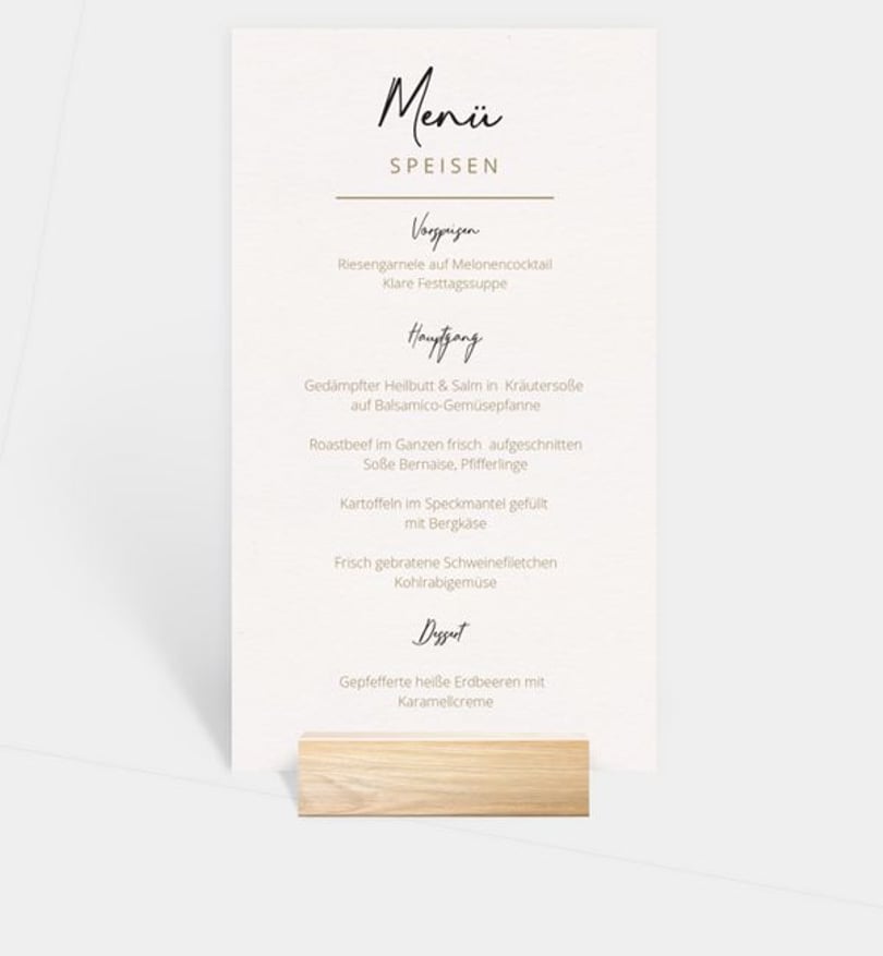 Menükarte Hochzeit Ringe