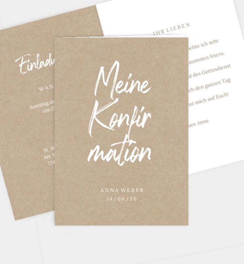 Einladungskarte Konfirmation Kleines Fest