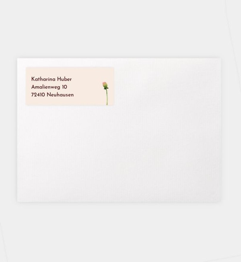 Absenderaufkleber Geburtstag Blumenaquarell