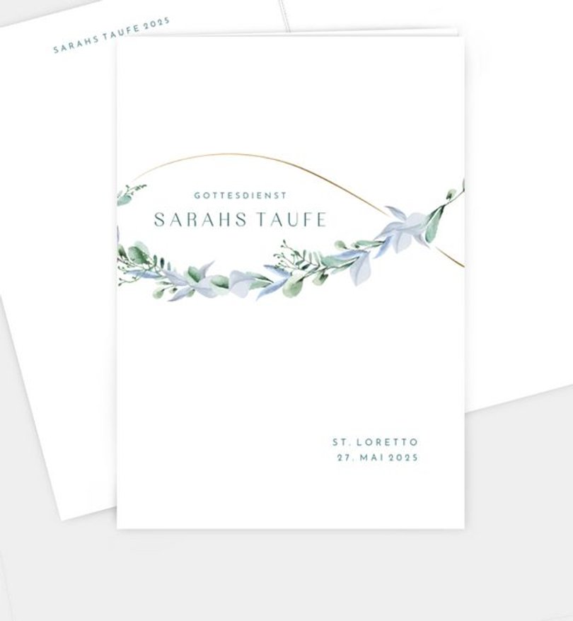 Kirchenheft Taufe Blätterzeichen
